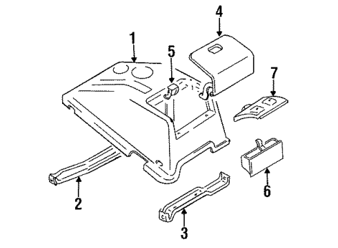 GM 30011428 Rear Console Mount Bracket 30011428 GM Rear Console Mount Bracket