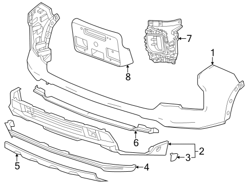 GM 84929556 Plate, Bumper/Fascia 84929556 GM Plate, Bumper/Fascia