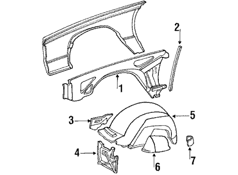 560751 GM Splash Shield, Passenger Side
