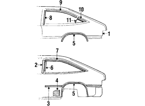 GM 1716274 Moveable Glass Hinge 1716274 GM Moveable Glass Hinge
