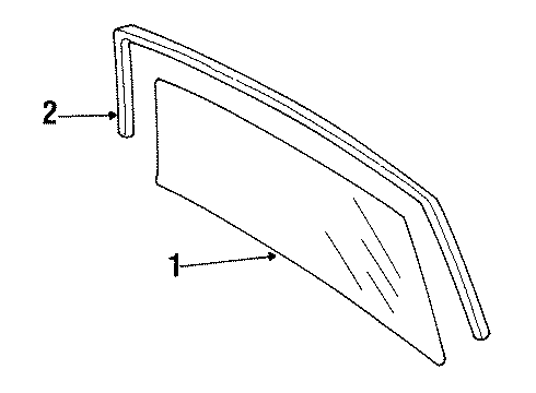 20745200 GM Back Glass, Rear