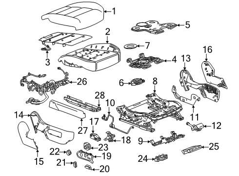 GM 84618310 Recline Handle Cap, Beige, Passenger Side 84618310 GM Recline Handle Cap, Beige, Passenger Side
