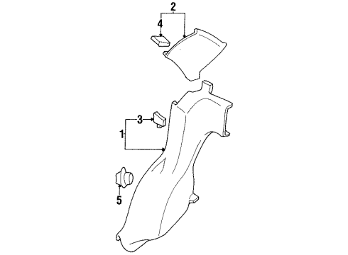 GM 30013779 Quarter Trim, Driver Side 30013779 GM Quarter Trim, Driver Side