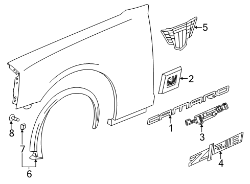 GM 92229701 Mud Guard, Gray 92229701 GM Mud Guard, Gray