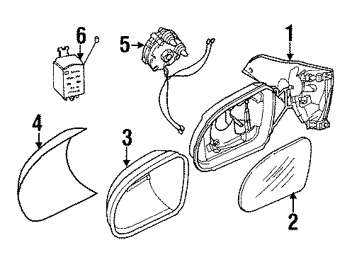 9144963 GM Mirror Housing, Rear