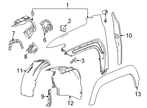 85156342 GM Guard Package, Rear Fender Gravel