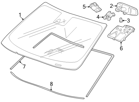 13564446 GM Mirror, Inside/Outside Rear View