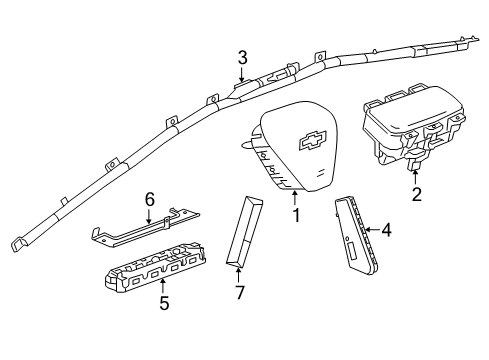 GM 42442297 Rear Seat Air Bag Bracket, Driver Side 42442297 GM Rear Seat Air Bag Bracket, Driver Side