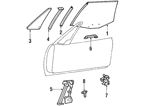 3535006 GM Window Regulator, Passenger Side