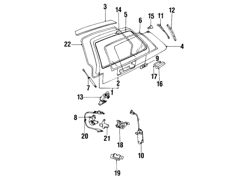 GM 20608701 Lift Gate Glass, Clear 20608701 GM Lift Gate Glass, Clear