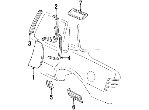 GM 20497450 Molding 20497450 GM Molding