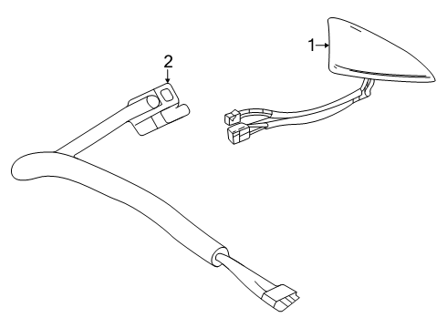 42746007 GM Cable, Radio Antenna