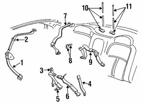 25612096 GM Seat Belt Assembly