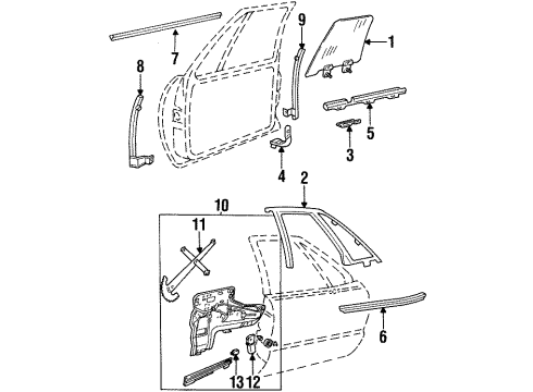 25651924 GM Window Frame, Driver Side