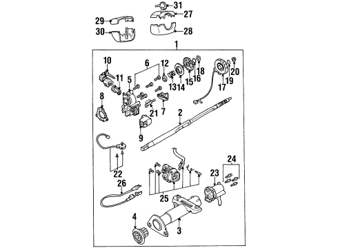 GM 26031196 Steering Column 26031196 GM Steering Column
