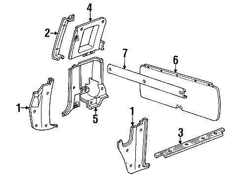 GM 14062302 Rear Trim Panel 14062302 GM Rear Trim Panel