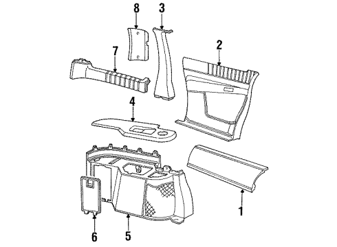 GM 10181530 Pillar Cover 10181530 GM Pillar Cover