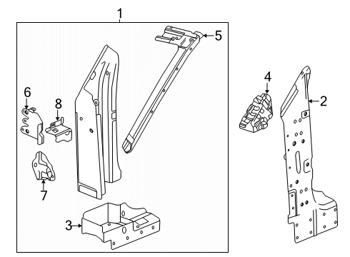 GM 15856530 Sealing Strip, Front Body Hinge Pillar 15856530 GM Sealing Strip, Front Body Hinge Pillar