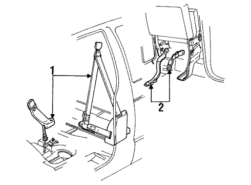15536108 GM Belt, Passenger Side