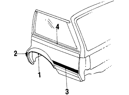 20504387 GM Body Side Molding, Passenger Side