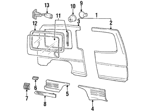 GM 10099576 Pocket, Driver Side 10099576 GM Pocket, Driver Side