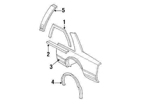 20470338 GM Reveal Molding, Passenger Side