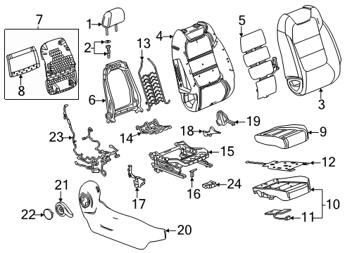 GM 13521579 Seat Back Frame Spring, Front Driver Side 13521579 GM Seat Back Frame Spring, Front Driver Side