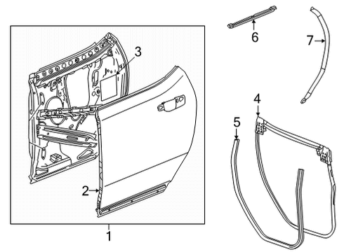 GM 85088808 Weatherstrip, Side Door Opening 85088808 GM Weatherstrip, Side Door Opening