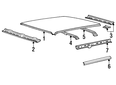 GM 94108888 Roof Rail 94108888 GM Roof Rail