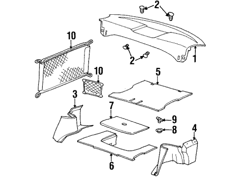 21039029 GM Spare Cover Retainer, Rear