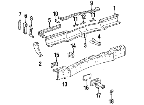 1626651 GM End Plate Bracket, Front Center