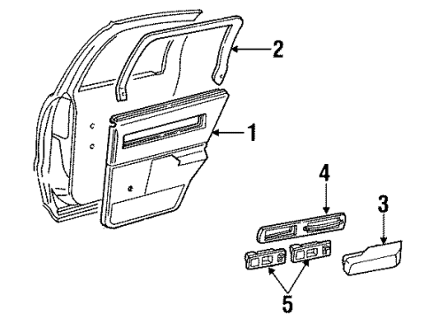 10250960 GM Bezel, Passenger Side
