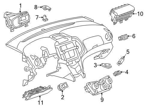 GM 95353111 Instrument Cluster 95353111 GM Instrument Cluster