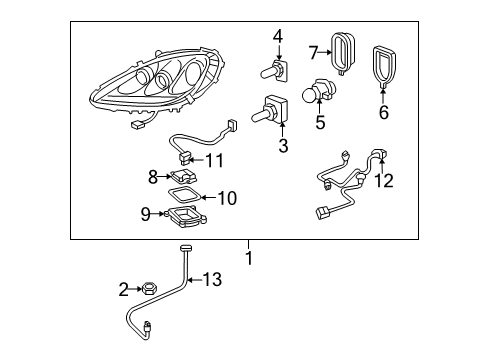 GM 19371022 Headlamp Kit, Capsule/Headlamp/Fog Lamp, White, Front 19371022 GM Headlamp Kit, Capsule/Headlamp/Fog Lamp, White, Front