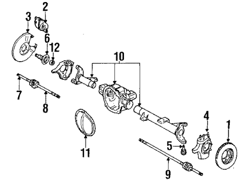 19173126 GM Brake Hose, Front Driver Side
