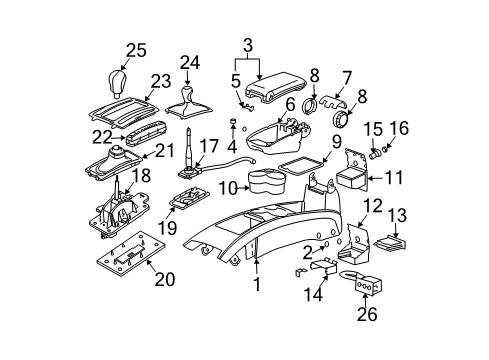 GM 15276076 Gear Shift Assembly 15276076 GM Gear Shift Assembly