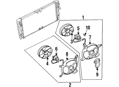 GM 22136644 Fan Assembly, Passenger Side 22136644 GM Fan Assembly, Passenger Side
