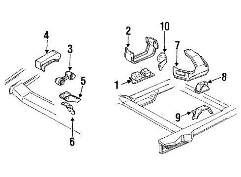 GM 10114766 Mount Bracket 10114766 GM Mount Bracket