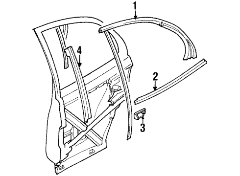 21160161 GM Belt Weatherstrip End Cap, Front Driver Side
