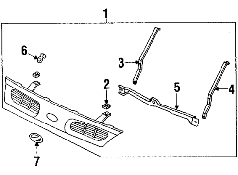 GM 10428355 Grille Assy Lower Reinforcement, Front 10428355 GM Grille Assy Lower Reinforcement, Front