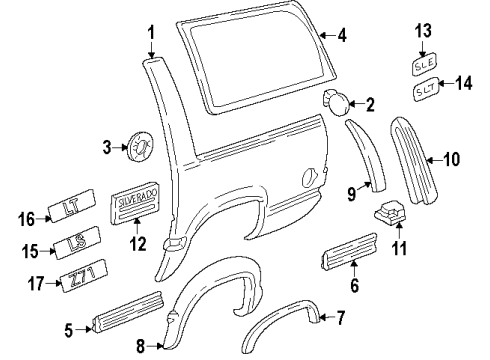 GM 15660194 Fuel Door Seal 15660194 GM Fuel Door Seal