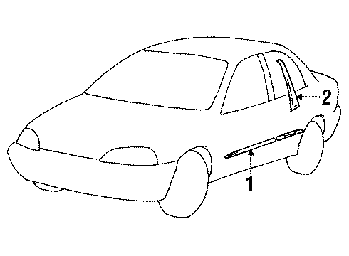 GM 30013906 Door Trim, Front Passenger Side 30013906 GM Door Trim, Front Passenger Side