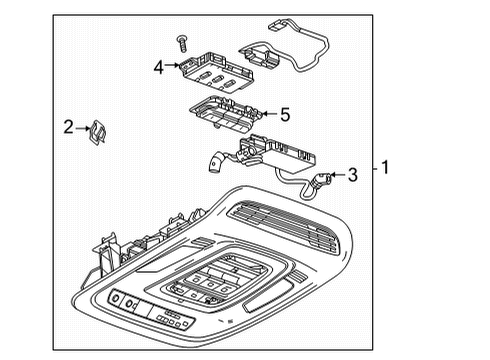 42878544 GM Console Assembly-Roof *Jet Black