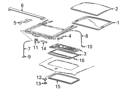 GM 22649845 Sunshade Nut 22649845 GM Sunshade Nut