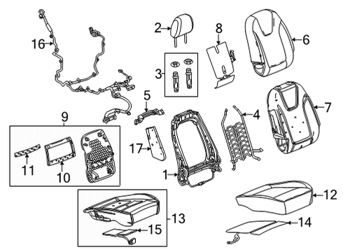 42800314 GM Seat Cushion Pad, Front Passenger Side