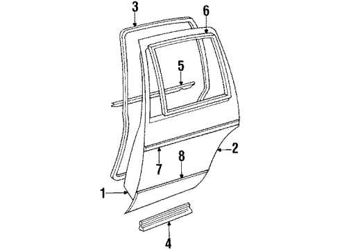 20512961 GM Door Weatherstrip, Driver Side
