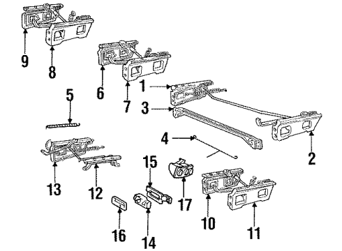 GM 15630127 Seat Track 15630127 GM Seat Track