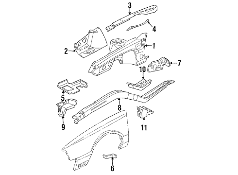 25557480 GM Reinforcement Brace, Front