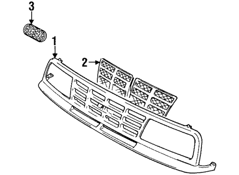 GM 91172729 Grille, Black 91172729 GM Grille, Black
