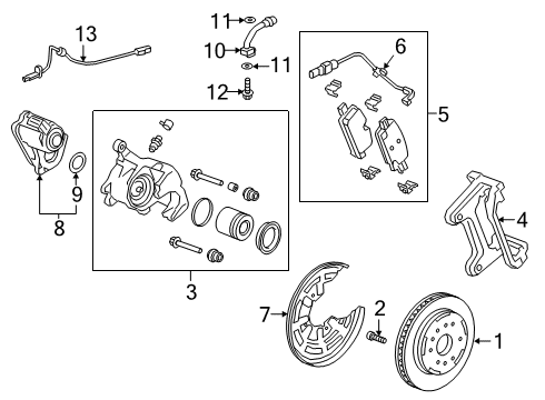 GM 86563703 Sensor Assembly-Rear Wheel Speed 86563703 GM Sensor Assembly-Rear Wheel Speed